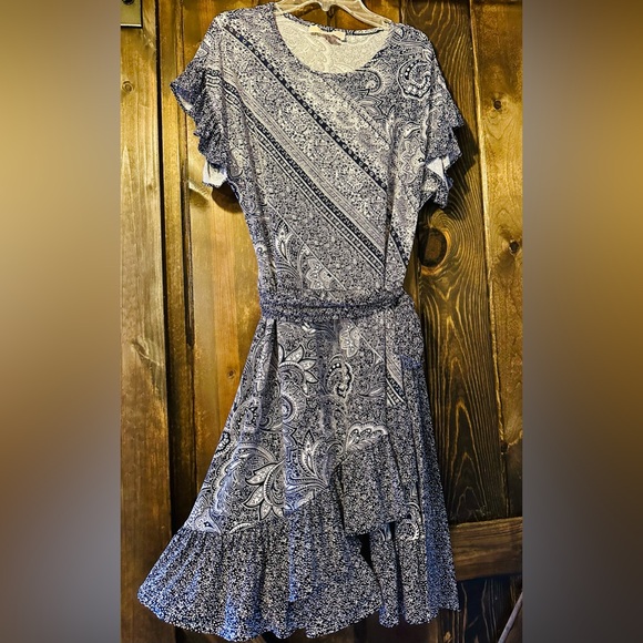 Michael Kors navy and white double print dress - Picture 3 of 6